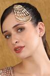 Buy_Auraa Trends_White Kundan And Pearl Embellished Passa _at_Aza_Fashions