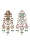 Buy_Auraa Trends_White Stones Kundan Embellished Necklace And Earring Set _Online
