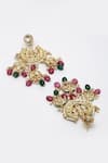 Buy_Dugran By Dugristyle_Gold Plated Kundan Tulip Crescent Drop Earrings _Online_at_Aza_Fashions