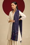 Shop_Shaza_Blue Kani Handloom Floral Motif Shawl _at_Aza_Fashions
