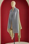 Buy_SHAZA_Gray Ombre Handloom Pashmina Shawl _at_Aza_Fashions