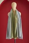Shop_SHAZA_Gray Ombre Handloom Pashmina Shawl _at_Aza_Fashions