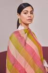 Buy_SHAZA_Multi Color Zari Handloom Pashmina Reversible Stole _at_Aza_Fashions