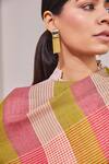 SHAZA_Multi Color Zari Handloom Pashmina Reversible Stole _Online_at_Aza_Fashions