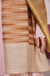 Buy_SHAZA_Brown Bronze Reversible Ikkat Stole_Online_at_Aza_Fashions