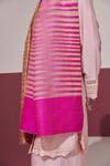 Shop_SHAZA_Fuchsia Pink Ikkat Reversible Stole _Online_at_Aza_Fashions