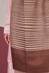 SHAZA_Brown Reversible Ikkat Woven Pashmina Stole _Online_at_Aza_Fashions