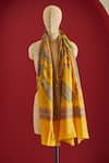 Buy_Shaza_Yellow Floral Embroidered Cashmere Stole _at_Aza_Fashions
