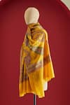 Shop_Shaza_Yellow Floral Embroidered Cashmere Stole _at_Aza_Fashions