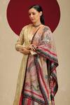 SHAZA_Multi Color Kalamkari Embroidered Shawl _Online_at_Aza_Fashions
