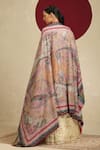 Shop_SHAZA_Multi Color Kalamkari Embroidered Shawl _at_Aza_Fashions