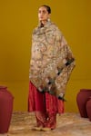 Buy_SHAZA_Multi Color Multicolored Kalamkari Pashmina Shawl _at_Aza_Fashions
