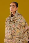 SHAZA_Multi Color Multicolored Kalamkari Pashmina Shawl _Online_at_Aza_Fashions