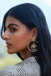 Buy_Grassroot By Anita Dongre_Gold Plated Abstract Root Core Cutwork Earrings _at_Aza_Fashions