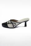 Schon Zapato_Cream Bows Embellished Mule Heels _Online_at_Aza_Fashions