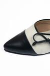 Buy_Schon Zapato_Cream Bows Embellished Mule Heels _Online_at_Aza_Fashions