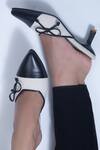 Buy_Schon Zapato_Cream Bows Embellished Mule Heels _at_Aza_Fashions