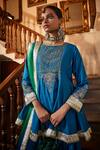 Buy Saahiil Kapoor Blue Chanderi , Organza, Tussar Zari, Aiza Short Anarkali Gharara Set Online at Aza Fashions Buy_Saahiil Kapoor_Blue Chanderi , Organza, Tussar Zari, Aiza Short Anarkali Gharara Set _Online_at_Aza_Fashions