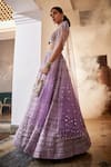 Shop Saahiil Kapoor Purple Linen, Satin, Chanderi Silk, Inara 3d Embroidered Cape Lehenga Set at Aza Fashions Shop_Saahiil Kapoor_Purple Linen, Satin, Chanderi Silk, Inara 3d Embroidered Cape Lehenga Set _at_Aza_Fashions