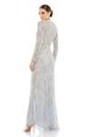 Shop_Mac Duggal_Multi Color Polyester Sequins, Beads Round Neck Embroidered Gown _at_Aza_Fashions