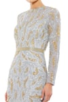 Mac Duggal_Multi Color Polyester Sequins, Beads Round Neck Embroidered Gown _Online_at_Aza_Fashions