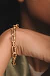 Buy_Ode Jewels_Gold Plated Chain Link Bracelet _at_Aza_Fashions