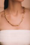 Buy_Ode Jewels_Gold Plated Chain Link Necklace _at_Aza_Fashions