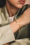 Buy_Ode Jewels_Gold Plated Chain Link Fingerprint Bracelet _at_Aza_Fashions