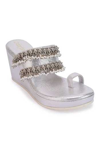 Shop_5elements_Silver Beads, Gota Patti Ghungroo Beaded Wedges 