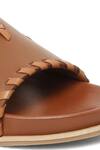 Shop_Hats Off Accessories_Brown Cut-out Strap Slides_Online_at_Aza_Fashions