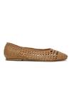 Buy_HATS OFF ACCESSORIES_Gold Textured Woven Ballerina Flats _Online_at_Aza_Fashions