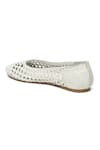 Buy_HATS OFF ACCESSORIES_White Woven Ballerina Flats _Online_at_Aza_Fashions
