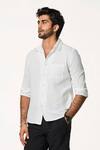 Terra Luna_White Cotton Solid Shirt _Online_at_Aza_Fashions