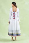 Shop_Samyukta Singhania_White Cotton Gota Patti Round Neck Work Anarkali Pant Set _at_Aza_Fashions
