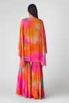 Shop_Basanti - Kapde Aur Koffee_Multi Color Crepe Beads Plunge Neck, Multicolor Embellished Kaftan Set _at_Aza_Fashions