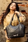 Buy_Gla_Black Lotus Monogrammed Handbag _at_Aza_Fashions