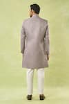 Shop_Arihant Rai Sinha_Lilac Jacquard, Polyester, Viscose Geometric Woven Sherwani And Polo Pant _at_Aza_Fashions