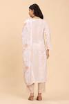 Shop_Mamicha_Beige Cotton Embroidery Round Neck Floral Kurta Palazzo Set _at_Aza_Fashions