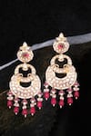 Buy_Nayaab By Sonia_Gold Plated Pearls, Beads, Stones Bloom Kundan Chandbalis _at_Aza_Fashions