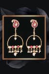 Shop_Nayaab By Sonia_Gold Plated Kairi Shirin Chandbalis _Online_at_Aza_Fashions