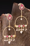 Buy_Nayaab By Sonia_Gold Plated Kairi Shirin Chandbalis _at_Aza_Fashions