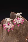 Buy_Nayaab By Sonia_Gold Plated Stones Polki Kundan Chandbali Earrings _at_Aza_Fashions