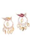 Shop Nayaab By Sonia Gold Plated Pearls Bird Charm Chandbalis at Aza Fashions Shop_Nayaab By Sonia_Gold Plated Pearls Bird Charm Chandbalis _at_Aza_Fashions