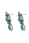 Buy_Sangeeta Boochra_Blue Stones Turquoise Embellished Earrings _Online_at_Aza_Fashions