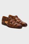 Buy_Nauvab_Brown Shaded Tan Leather Multi-strap Sandals _at_Aza_Fashions
