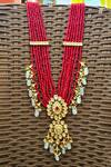 Buy_The House of Aqua_Red Onyx Kundan Designer Necklace Set _Online_at_Aza_Fashions