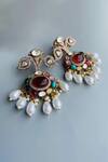 Buy_The House Of Aqua_Gold Plated Pearls, Stones Moissanite Layered Necklace Set _Online_at_Aza_Fashions