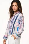 Buy_Terra Luna_Multi Color Cotton Shawl Neck Multicolor High-low Striped Shirt _Online_at_Aza_Fashions