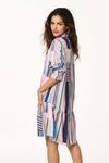 Terra Luna_Multi Color Cotton Collared Stripe Pattern Shirt Dress _Online_at_Aza_Fashions