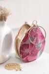 Shop_Boxwish By Bhumika_Pink Thread Floral Ombre Printed Clutch _Online_at_Aza_Fashions